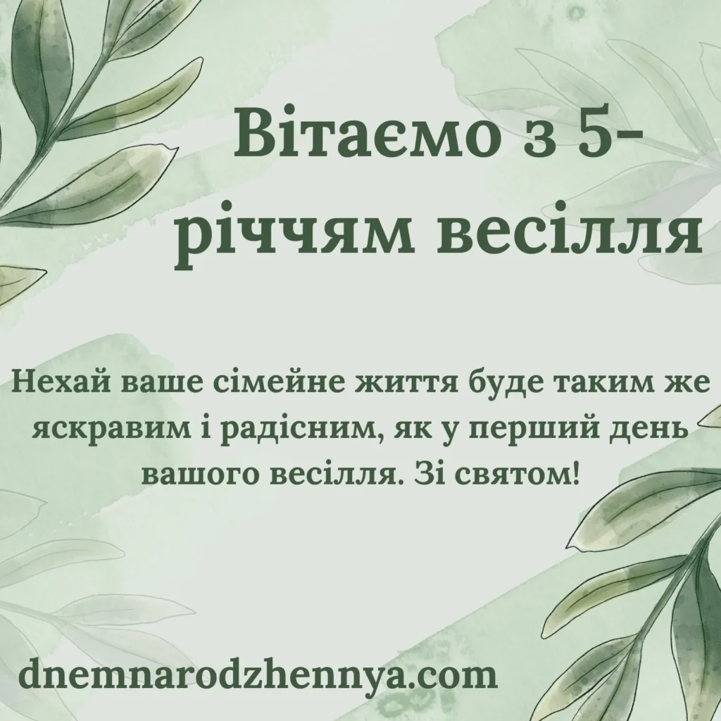 5 років весілля